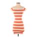 Forever 21 Casual Dress - Bodycon: Orange Print Dresses - Women's Size Small