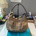 Burberry Bags | Burberry Beige/Gold Haymarket Check Pvc And Leather Brooklyn Hobo | Color: Gold/Tan | Size: Os