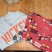 Disney Tops | 1 Set Of 2 Plus-Size Disney Mickey Mouse T-Shirts | Color: Gray/Red | Size: 3x