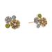 Coach Jewelry | Coach Organic Tea Rose Stud Earrings Crystal Gold Silver Tone | Color: Gold | Size: Os