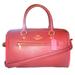 Coach Bags | Coach New York Rowan Satchel Crossgrain Leather Colorblock Crossbody Bag | Color: Pink | Size: Os