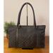 Gucci Bags | Gucci Black Gg Logo Canvas Leather Large Tote Bag Authentic | Color: Black | Size: 15”X9.5”X5.5”