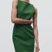 Zara Dresses | New With Tags: Zara Zw Collection Green Midi Dress Size M | Color: Green | Size: M