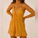 Urban Outfitters Dresses | New With Tags Urban Outfitters Deep V Halter Romper - Size M | Color: Orange/Yellow | Size: M