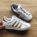 Adidas Shoes | New Adidas Superstar White Gold Sequins | Color: Gold/White | Size: 6.5