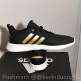 Adidas Shoes | Black Adidas Ladies' Qt Racer 2.0 Sneaker | Color: Black/Gold | Size: Various