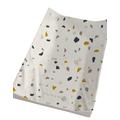 Ralphie Bear Baby Changing Mat, Premium Anti-Roll, Raised Edge Wedge, Navy Blue and Mustard Terrazzo Print, 70x45cm