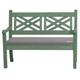 Winawood Maison and Garden Made to Measure 2 Seater Cushion (L115xD44xH5cm) Speyside Wood Effect 2 Seater Bench (L121.6xD60.4xH93.5cm) - Duck Egg Green Bench & Natural Cushion