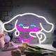 Anime Kawaii Big Ears Dog Neon Sign for Wall Decor, Cute Cartoon LED Night Sign for Girl Bedroom Game Room, Japanese Kawaii Wall Art Decoration, Birthday Gift for Kids Children Daughter Girlfriend