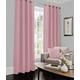 SELECT-ED Luxury FAUX SILK Fully Lined Eyelet Curtains Ring Top with Tie Backs Curtains (Blush Pink, 90 x 108cm)