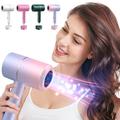 Foldable Ionic Hair Dryer,Blue Light Hair Care Gradient Electric Hair Dryer,Household Fast Dry Negative Ions Hair Constant Temperature Cold and Hot Hair Dryer Silent Hair Dryer (White)