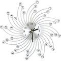 FULYA Wall Clock Modern Art Wall Clock Modern Art Wall Clock, Silver Glass Beaded Wall Clock, Battery-Powered Numeral Round Metal Wall Clock, DIY Modern Wall Clock Design Wall Decor Clock