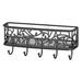 mDesign Metal Wall Mount Entryway Storage, Mail Sorter Basket Metal in Black | 4.75 H x 11.12 W x 2.75 D in | Wayfair 8012MDHS