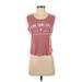 Love Fitness Active Tank Top: Pink Activewear - Women's Size Small