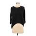 360 Sweater Pullover Sweater: Black Color Block Tops - Women's Size X-Small