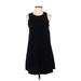 Gap Casual Dress - Mini Crew Neck Sleeveless: Black Print Dresses - Women's Size X-Small