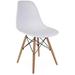 George Oliver Siyana Side Chair Plastic/Acrylic in White/Brown | Wayfair 7565271A2610405C9B71ECA3E9FEB146