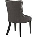 Canora Grey Modern Elegant Button Tufted Fabric w/ Nailhead Trim, Side Chair Wood/Upholstered/Fabric in Brown | 36 H x 22 W x 25 D in | Wayfair