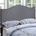 Canora Grey Curl Nailhead Upholstered Headboard by Modway Upholstered, Solid Wood in Gray | 26.5 H x 3.5 D in | Wayfair