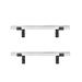 Gracie Oaks Burcker 2 Piece Oak Bracket Shelf Wood in Black | 1 H x 45 W x 10 D in | Wayfair 61B02507071C4B84B0180DDFC7284979