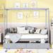 Red Barrel Studio® Litsa Canopy Storage Bed Wood in Gray | 66.1 H x 77.6 W x 41.3 D in | Wayfair 7A15BDD21A104ADA87942A732D067E67