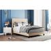 Winston Porter Pavanvir Platform Bed Upholstered/Linen in Brown | 51.2 H x 84.8 W x 65.3 D in | Wayfair 034245B7EDF14E3CA5C3F56B8D11A765