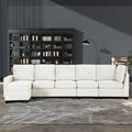 Latitude Run® Modern L shape Sectional Sofa w/ Convertible Chaise Lounge Velvet | 37.01 H x 138 W x 57.01 D in | Wayfair