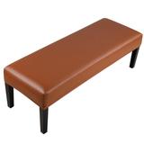 Latitude Run® Box Cushion Bench Slipcover Faux Leather | 4.7 H x 54 W in | Wayfair FD6681D3213C474989047F3DDAAEC5D4