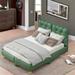 Darby Home Co Abdurahmon Upholstered Platform Bed Upholstered in Green | 38.2 H x 55.9 W x 76.8 D in | Wayfair 083E2636AB8B4E0098818119CF5EC7E8