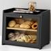 Latitude Run® Keyrah Bread Box Wood in Black/Brown | 13.2 H x 15.7 W x 9.8 D in | Wayfair CC324B5A730242DF8017C9A22353254F