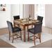 Red Barrel Studio® Nannetta 4 - Person Counter Height Dining Set Wood in Gray/Brown | 36.2 H x 42 W x 42 D in | Wayfair