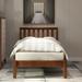 Winston Porter Pavle Solid Wood Slat Bed Wood in Brown | 36.25 H x 42 W x 78 D in | Wayfair 271AE84DFD2F4505ABCA1E58FEBAD828