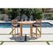 Willow Creek Designs Monterey Solid Wood Bar Set w/ Stools Wood in Gray/Black | 40 H x 42 W x 42 D in | Outdoor Furniture | Wayfair