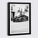 Cadres photo nordiques en bois noir et blanc avec sourire de rue de luxe affiche de caméra de