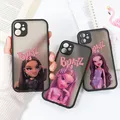 Bratz-Coque en silicone transparent pour iPhone coques arrière 15 14 11 13 14 12 Pro Max