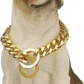 Collier de chien cubain entièrement soudé en or 18 carats collier de dressage étranglement rapide