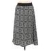 Lularoe Casual Midi Skirt Long: Gray Print Bottoms - Women's Size Large