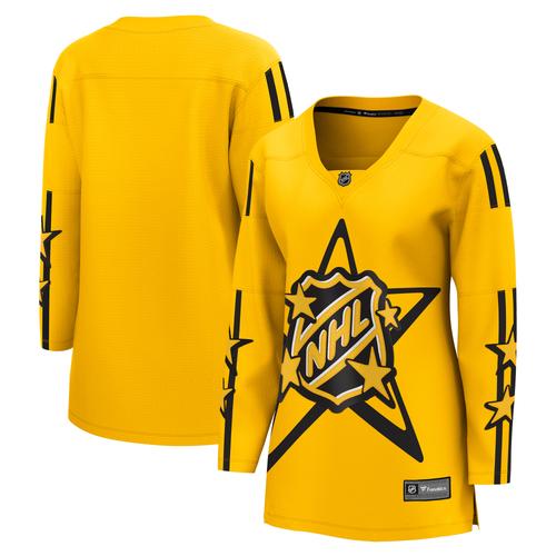 Gelbes 2024 NHL All-Star Game Breakaway-Trikot mit Fanatics-Logo für Damen