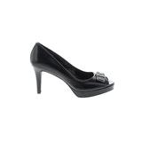 Alfani Heels: Pumps Stilleto Cocktail Party Black Print Shoes - Women's Size 8 - Peep Toe