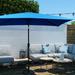 Serwall 6.5 x 10 Rectangular Patio Umbrellas Outdoor Umbrella for Chair Royal Blue