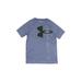 Under Armour Active T-Shirt: Blue Color Block Sporting & Activewear - Kids Boy's Size Medium