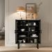 Rattan Mesh Storage Cabinet, Sideboard with Eight Storage Spaces