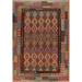 All-Over Kilim Oriental Area Rug Flatweave Orange Wool Carpet - 8'3"x 11'8"