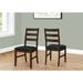 Monarch Specialties Dining Chair, Set Of 2, 37" Height, Kitchen, Dining Room, Side, Upholstered, Brown Leather Look