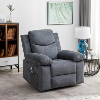 Classic Convertible Multi-functional Power Recliner Chair With Adjustable Massage Function,Heating System And Side Pocket