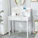 Writing Desk with USB Port Home Office Desk with 7 Drawers