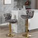 Velvet Counter Height Swivel Dining Bar Chairs,Set of 2