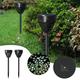 WSBDENLK Bright Solar Lights 2 Pack Color Changing+Warm White Led Solar Lights Outdoor Ip67 Solar Lights Solar Powered Garden Lights for Walkway Solar Garden Lights Clearance Led Outdoor Lights