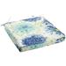 Outdoor Living and Style Gardenia Seaglass Floral Square Corded Outdoor Chair Cushion - 20 - Blue