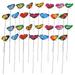 50pcs Garden Ornaments Double Layer 3D Stakes Garden Floral Stakes for Outdoor Patio Lawn Butterflies